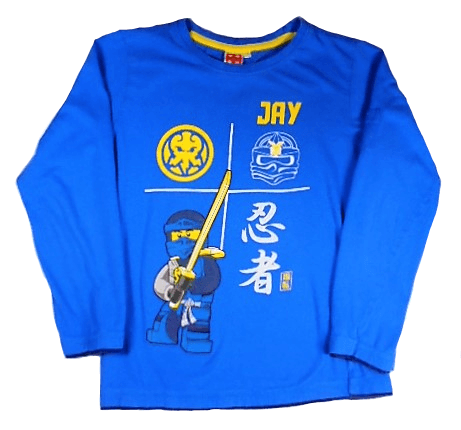 T-shirt Lego Ninjago blauw maat 140