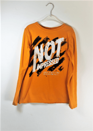 tshirt oranje met lange mouwen maat 146/152 gks