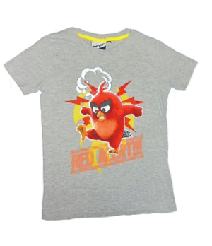 Angry Bird RED t-shirt grijs maat 128