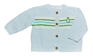 Beebies baby vestje lichtblauw met peertje maatje 62