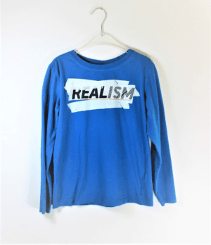 tshirt blauw realism maat 134/140 gks