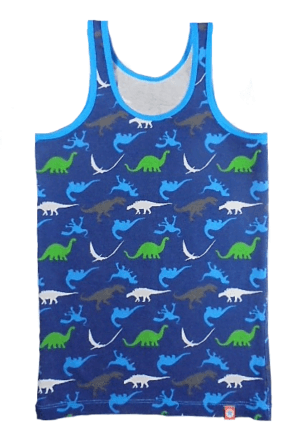 Hemd donkerblauw met heel veel dino´s maat 128