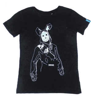Fortnite t-shirt zwart met korte mouw maat 134