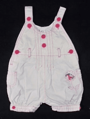 C & A baby broekpakje wit en roze maatje 68
