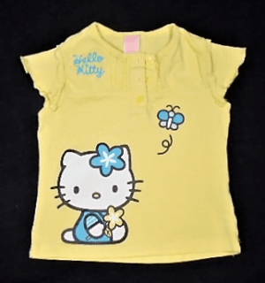 Hello Kitty baby t-shirtje geel maatje 74