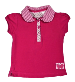 C & A baby t-shirtje met gestreept kraagje maatje 68