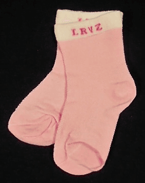 Baby zomersokjes roze met wit boordje 6-12 maanden nieuw