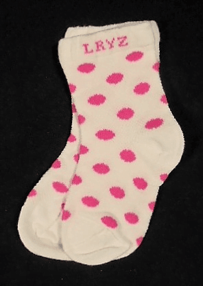 Baby zomersokjes wit met roze stippen 6-12 maanden nieuw