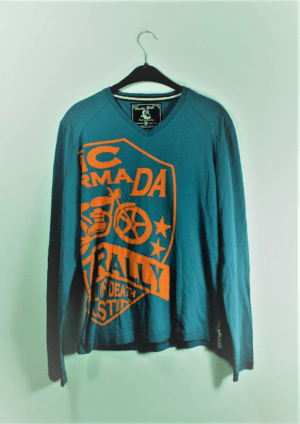 t shirt uncle bill blauwgroen met lange mouwen maat 170/176 gks