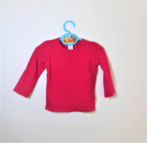 shirtje met lange mouwen donker roze maat 80 gks 2e hands