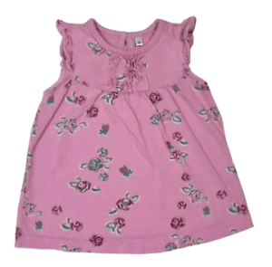 elegant baby jurkje roze met roosjes maatje 68