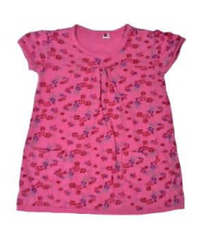 heerlijk luchtig baby jurkje donker roze met bloemetjes maatje 68