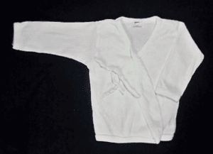 Hema baby omslagshirtje wit uni maatje 50/56