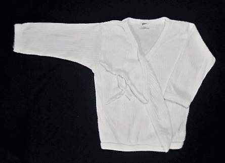 Hema baby omslagshirtje wit uni maatje 50/56