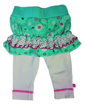 Prénatal baby groen rokje met witte legging maatje 68
