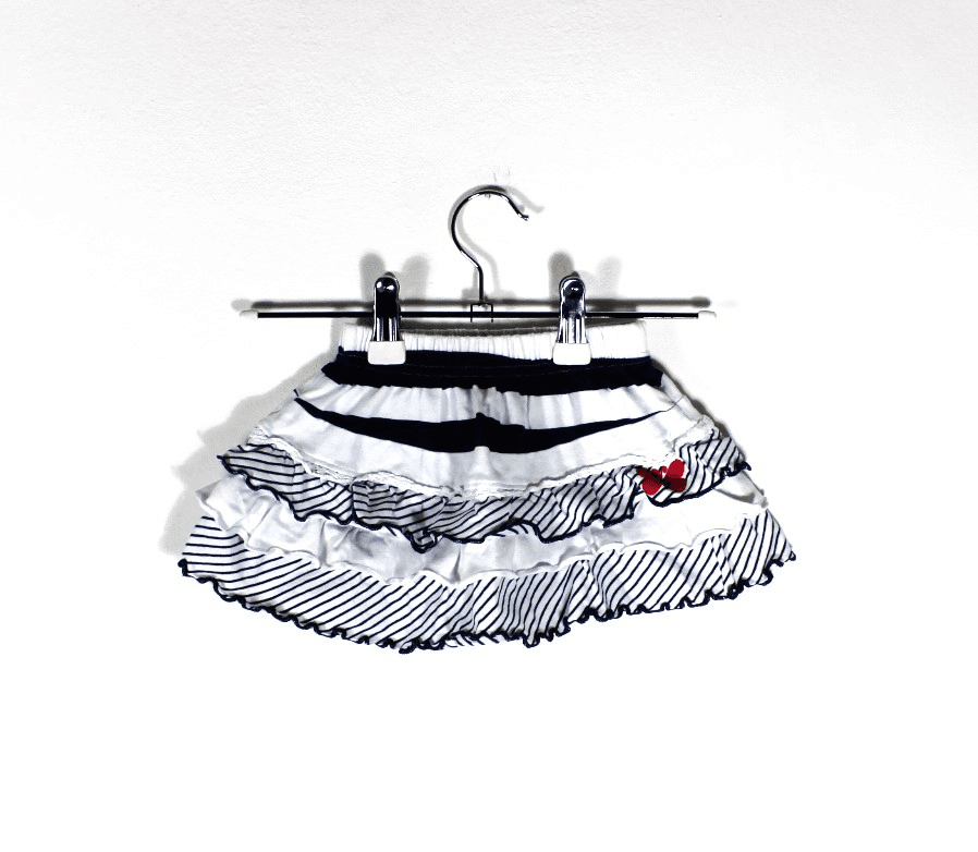 dirkje baby meisje rokje blauw en wit met laagjes maat 80 gioskidzstore