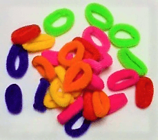 Baby haar elastiekjes 7 kleuren klein Nieuw