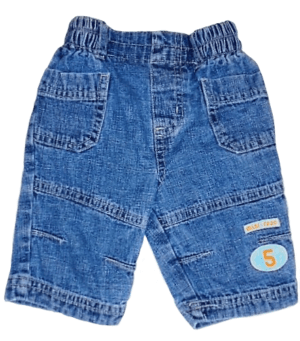 Baby tweedehands jeans broekje blauw maatje 56