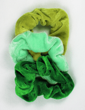 Scrunchies 3 stuks groen nieuw
