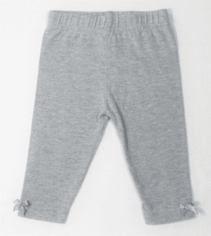 Zeeman baby legging grijs met strikje maatje 62