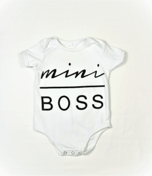 Rompertje wit Mini Boss maatje 50/56