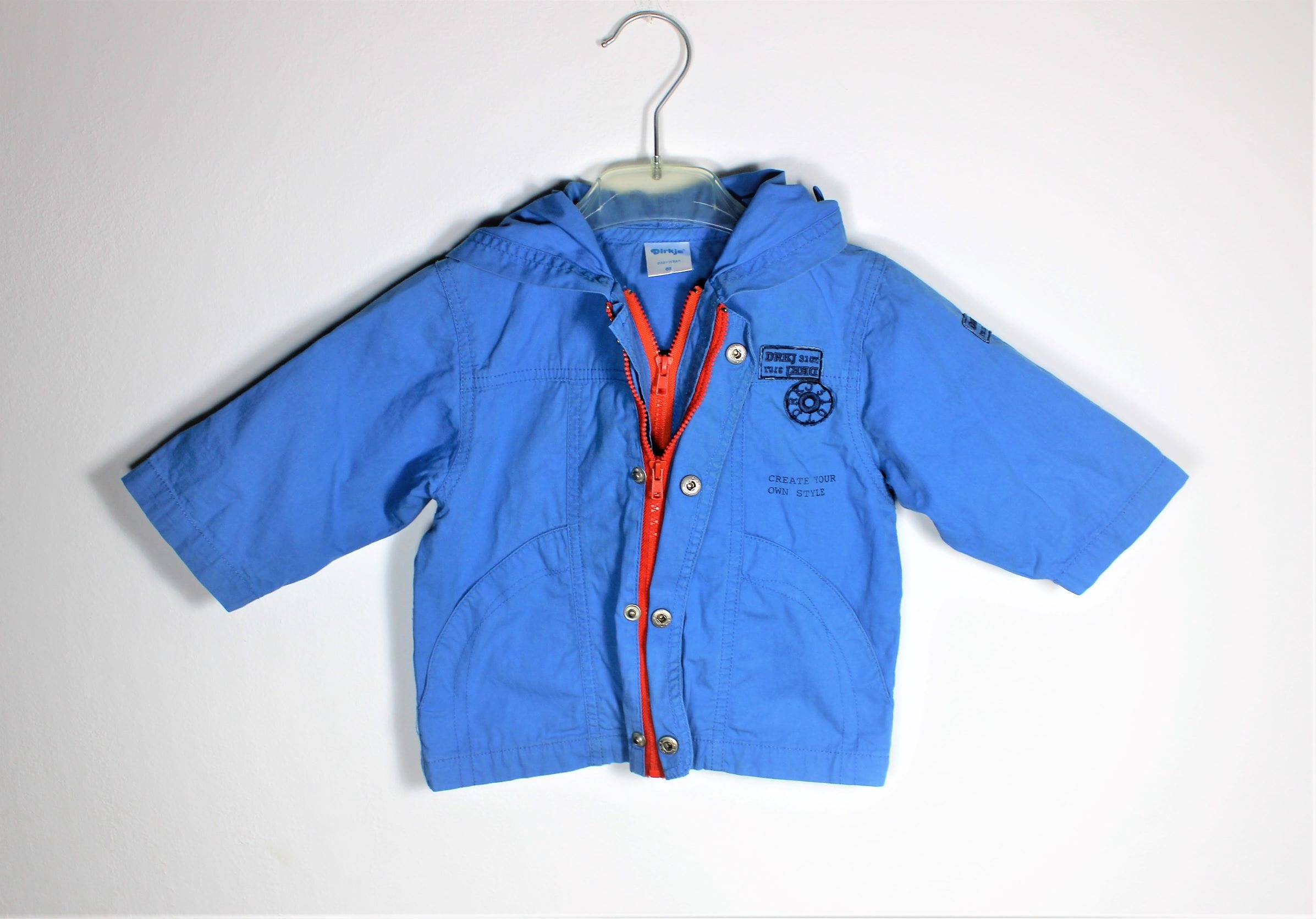 Dirkje baby regenjasje blauw maatje 68 - Afbeelding 3