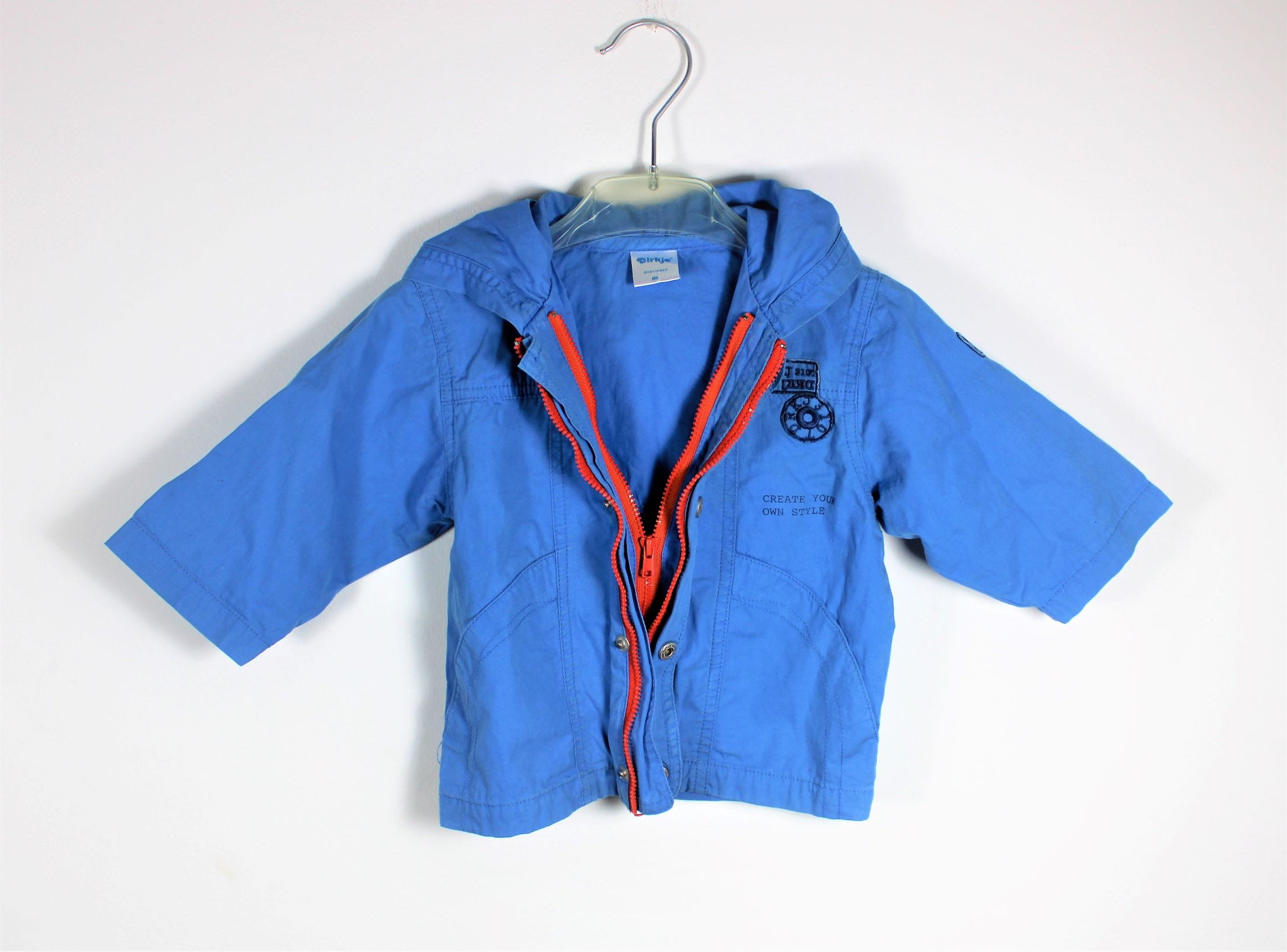 Dirkje baby regenjasje blauw maatje 68 - Afbeelding 4