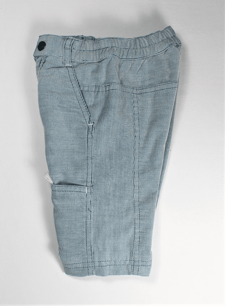 Broekje blauwgrijze ribstof gevoerd maatje 62 - Afbeelding 3