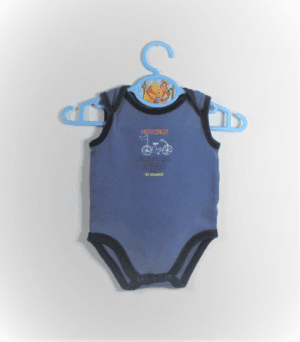 romper blauw met fiets maat 62/68 gks