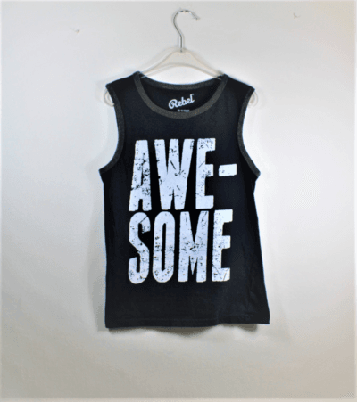 tanktop donkerblauw AWE-SOME maat 140/146 gks