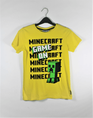 shirt geel minecraft game on creeper maat 146/152 gioskidzstore