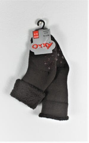 baby wintersokjes bruin met anti slip 6-12 mnd gioskidzstore