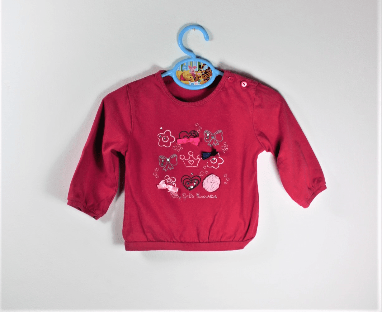 zeeman baby meisje t-shirtje met lange mouwen maatje 74 gioskidzstore