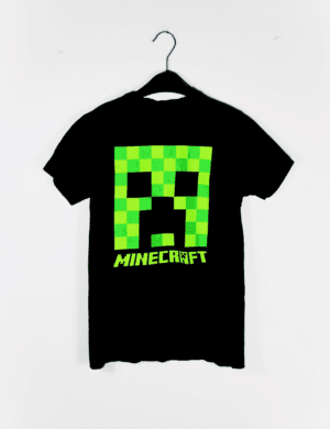 minecraft creeper shirt zwart maat 146/152 gioskidzstore