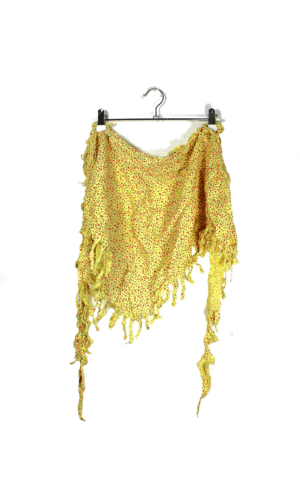 gele omslag- of driehoeksjaal met all over patroon 160x55 cm gioskidzstore