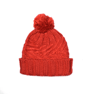 uni oranje gebreide muts met pompon 51 cm omvang gioskidzstore