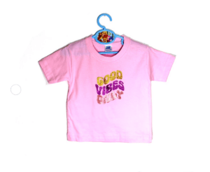 Good Vibes Only shirtje licht roze maatje 116 gioskidzstore