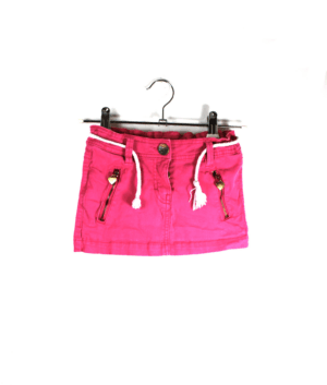 Frendz jeans rokje donker roze met mooie Frendz hartjes accenten maatje 98