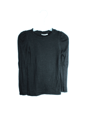 Name it stretch shirtje zwart all over ribmotief maatje 104