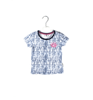 B.Nosy shirtje met space tie dye blue print met korte mouwtjes maatje 110