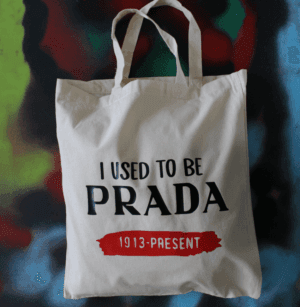 Tote bag large: i used to be Prada