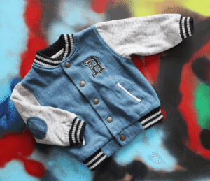 Rebel gevoerd baseball jasje blauw maat 68/74
