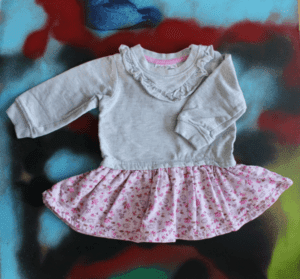 Ergee winterjurkje grijs met roze maatje 74