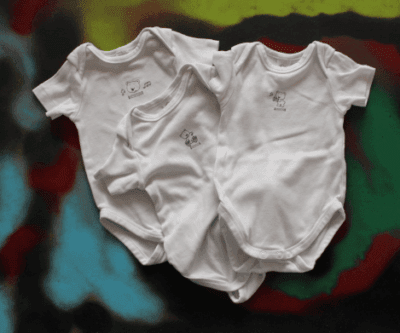 C&A baby club 3 pack rompertjes wit met beertje maatje 68