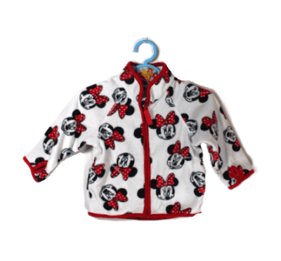 H&M/Disney wit fleece vestje met dessin Minnie Mouse  maatje 68