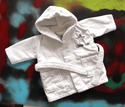 Petit Villain badjas Little Star wit maatje 56