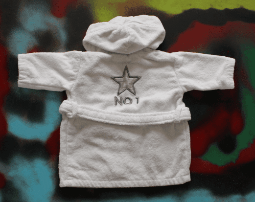 Petit Villain badjas Little Star wit maatje 56 - Afbeelding 2