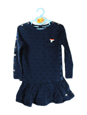 Jill girls jurkje donkerblauw met lange mouwen maat 98/104