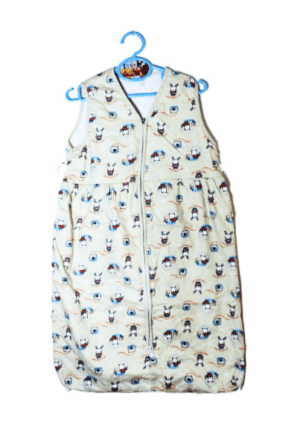 Tweedehands Babies slaapzakje lichtgroen met all over patroon diertjes 70 cm