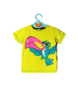 Name it shirtje met korte mouwtjes en print met coole vogel maatje 86